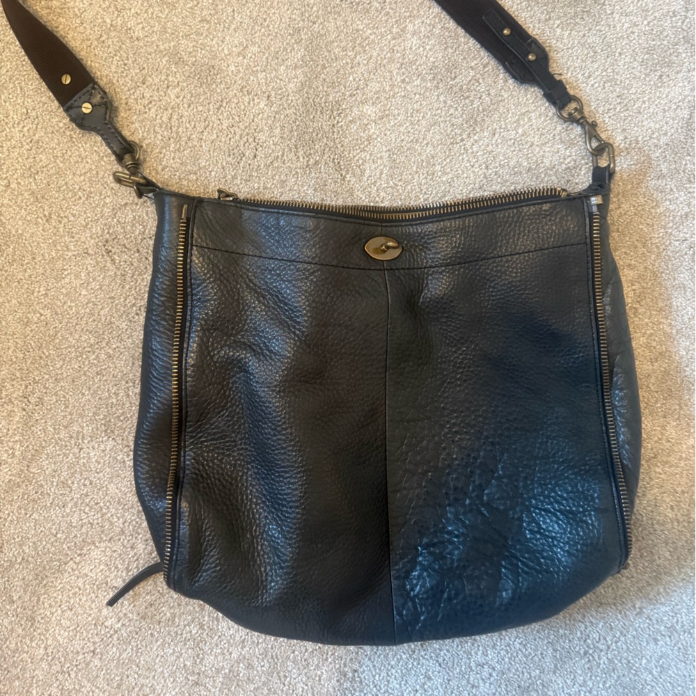 Jcrew Black Leather Women's Bag, 16x14